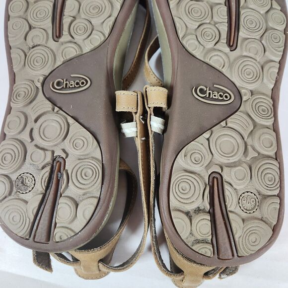 Chaco Bronze‎ Maya li Leather Slingback Thong Sandals Java Brown Women's 8 - Picture 10 of 10